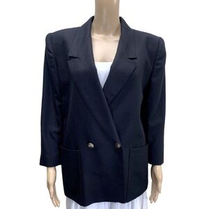 GIORGIO Sant’ Angelo Wool Vintage Black Blazer Size 10